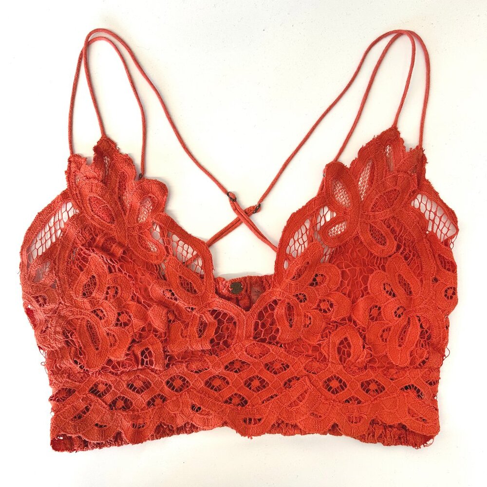 Free People FP One Orange Adella Bralette - Medium